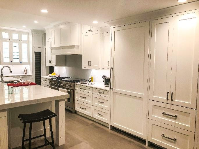 Kitchen with white cabinets in Rhode Island